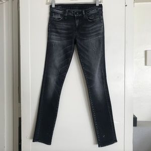 R13 PREMIUM BLACK WASHED DENIM JEANS